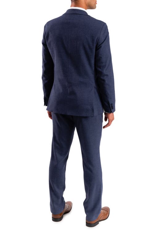 Savile Row Co Navy Donegal Twist Trim Fit Suit In Navy