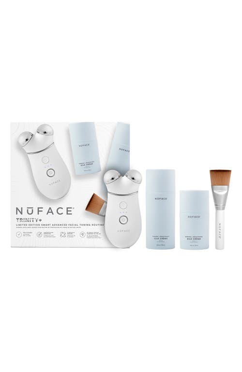 NuFACE TRINITY+ Smart Advanced Facial Toning Routine Set in White
