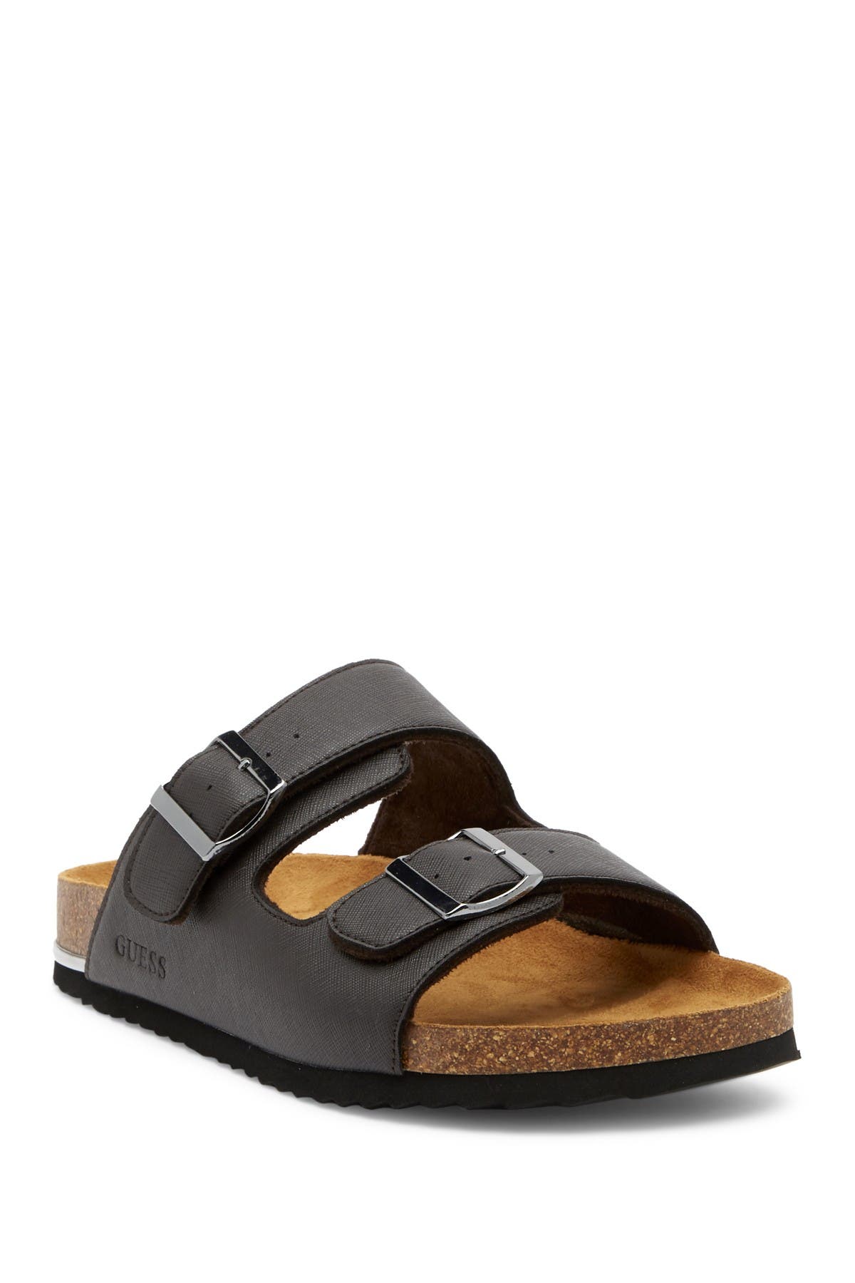 guess fur slide sandals