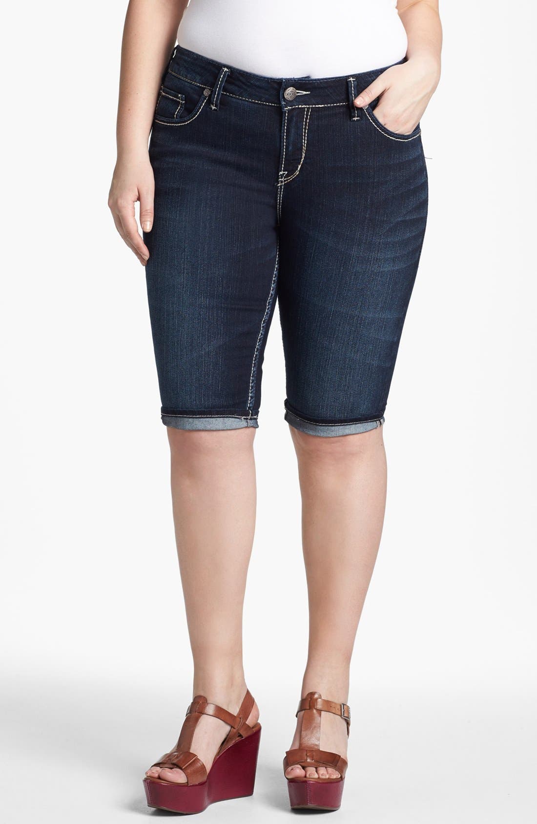 silver jeans bermuda shorts