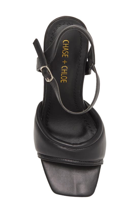 Chase & Chloe Divine Heeled Sandal In Black Pu