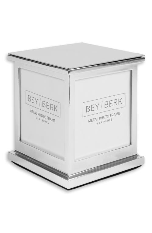 Bey-Berk Photo Cube & Trinket Box in Silver at Nordstrom
