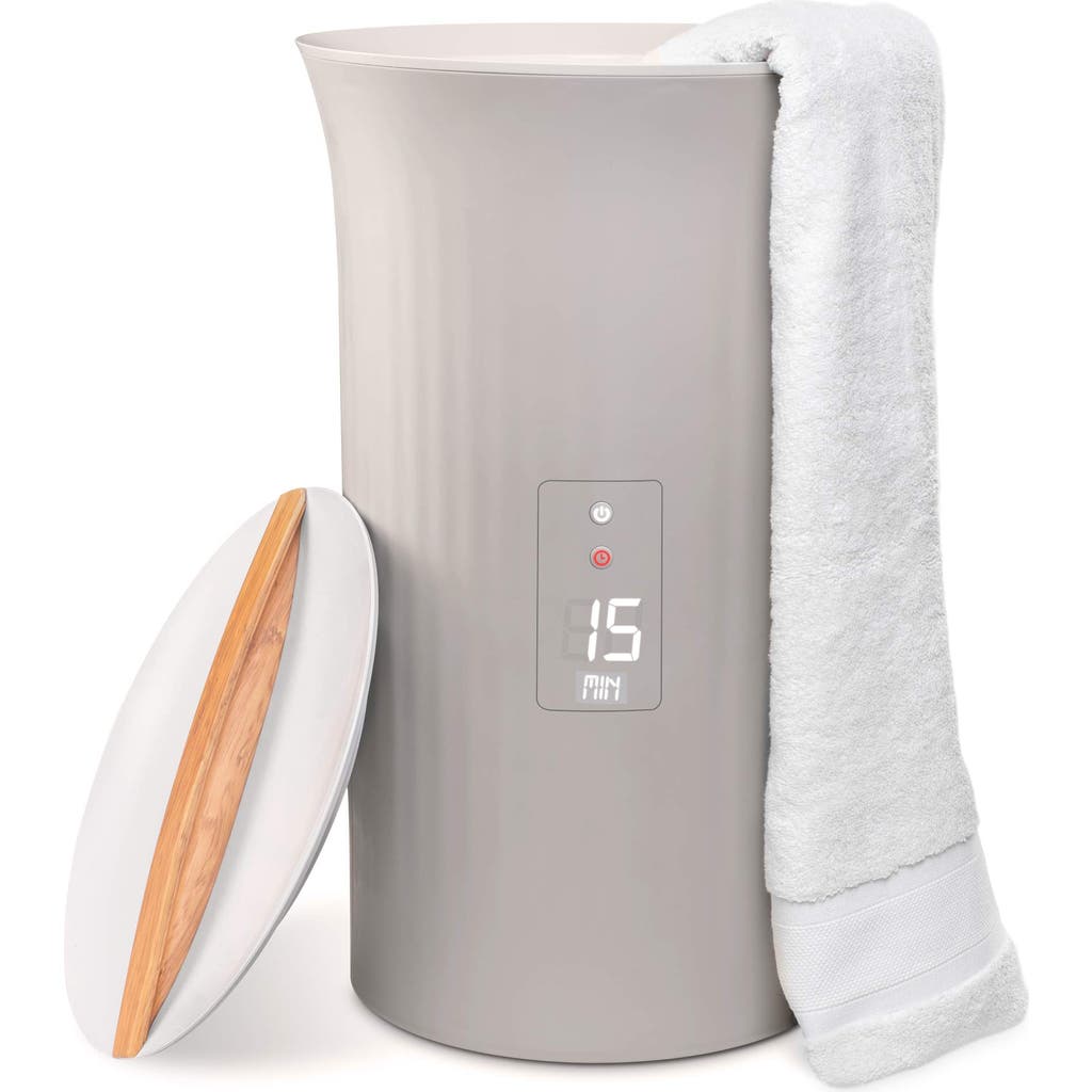 Live Fine Large Bucket Style Towel Warmer In Grey