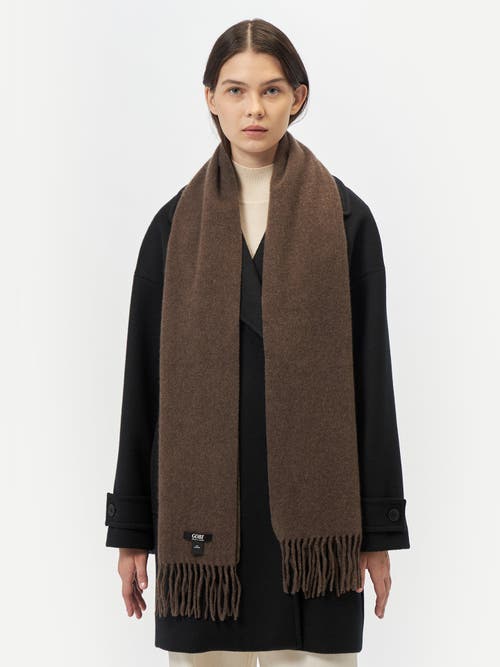 Gobi Cashmere Cashmere Fringed Scarf In Cocoa
