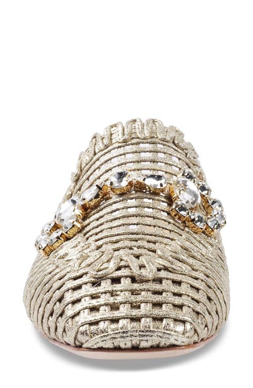 Zigi Isabelle Crystal Bit Mule In Gold