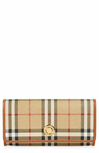 Burberry Check Wristlet in Natural