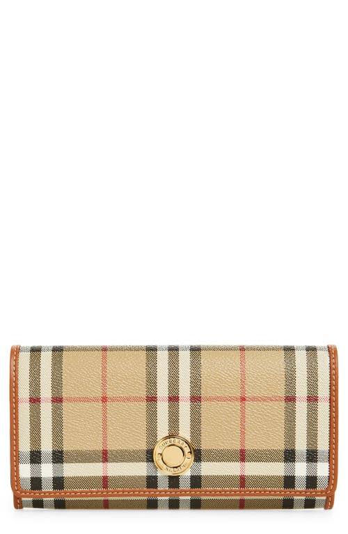 burberry Halton Check Continental Wallet in Archive Beige at Nordstrom