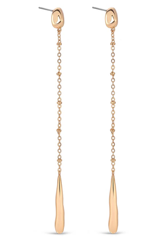 Shop Ettika 18k Gold Plated Nugget Linear Drop Earrings