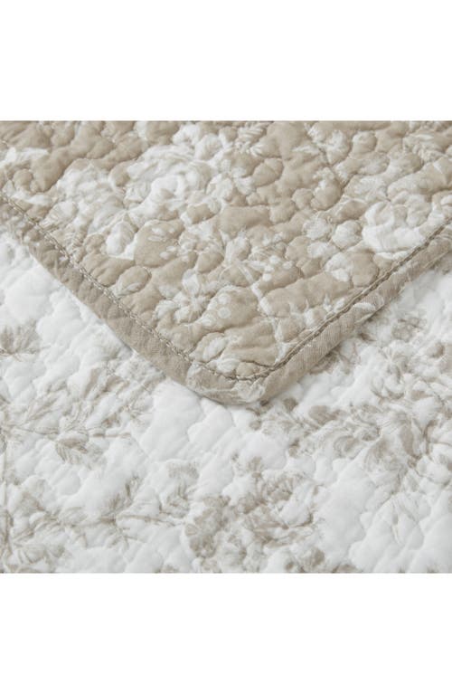 Laura Ashley Walled Garden Quilt & Sham Set In Mocha