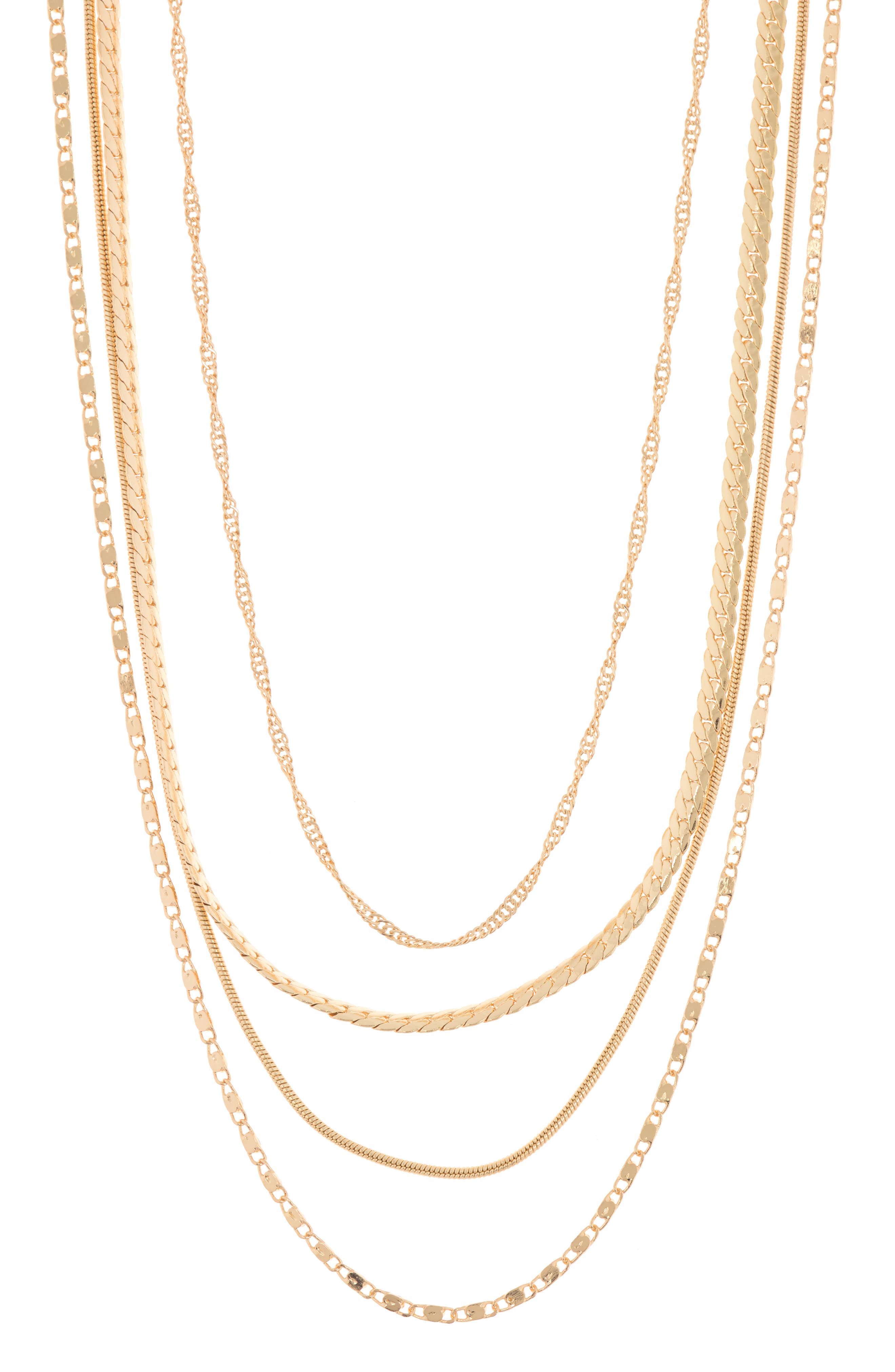 NORDSTROM RACK 4Pack Assorted Essential Chain Necklaces Nordstromrack
