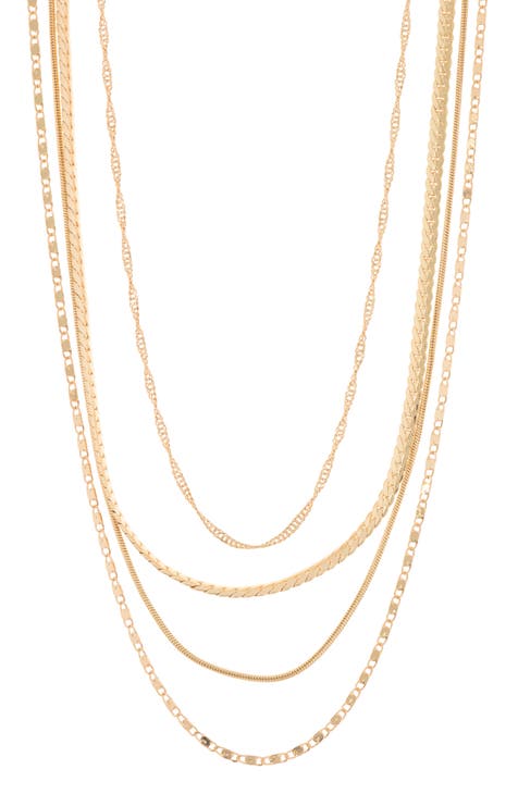 4-Pack Assorted Essential Chain Necklaces