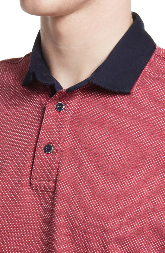 Rodd & Gunn Stanley Sports Fit Dot Short Sleeve Polo In Garnet
