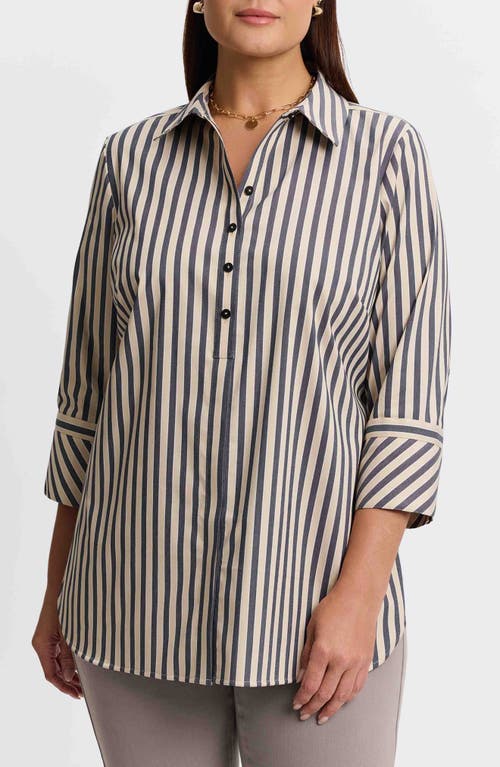 Foxcroft Madison Neutral Stretch Shirt In Black