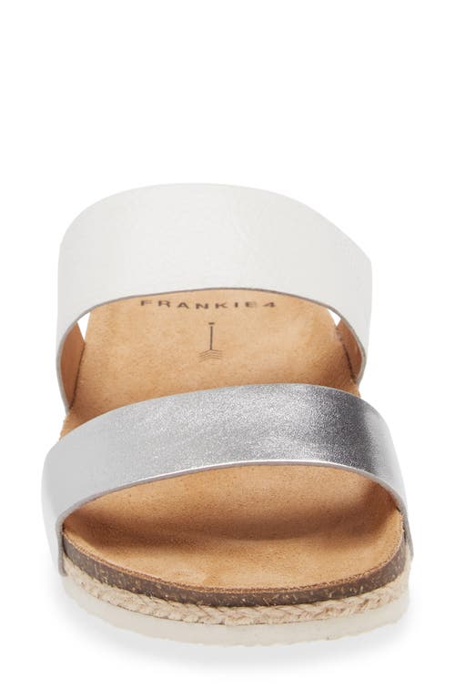 Frankie4 Maria Iii Slide Sandal In White/silver