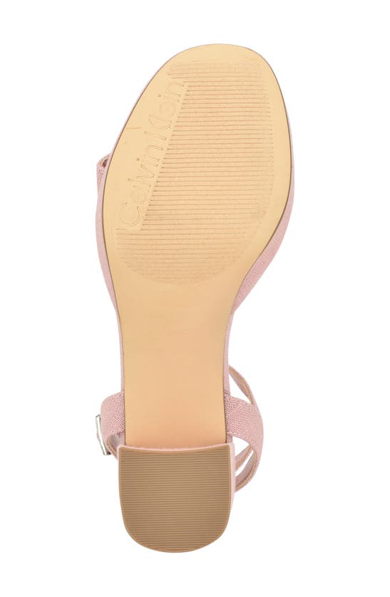 Shop Calvin Klein Lalah Ankle Strap Platform Sandal In Light Pink01