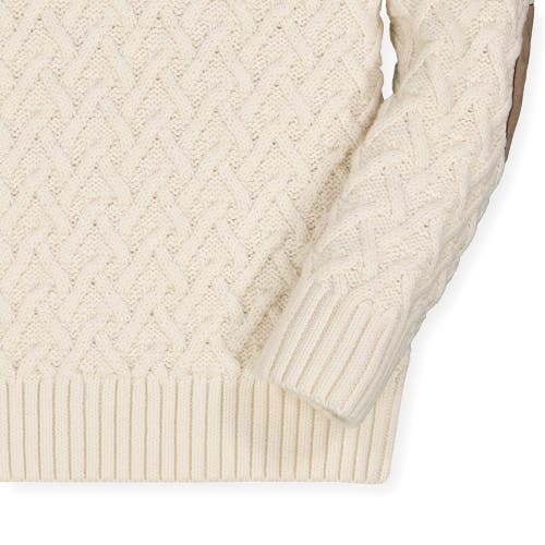 Shop Hope & Henry Boys' Shawl Collar Sweater, Kids In Ivory Herringbone Cable