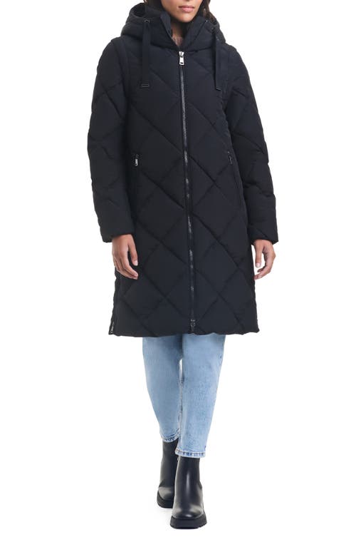 Sanctuary Longline Hooded Puffer Coat with Removable Sleeves in Black at Nordstrom, Size X-Small