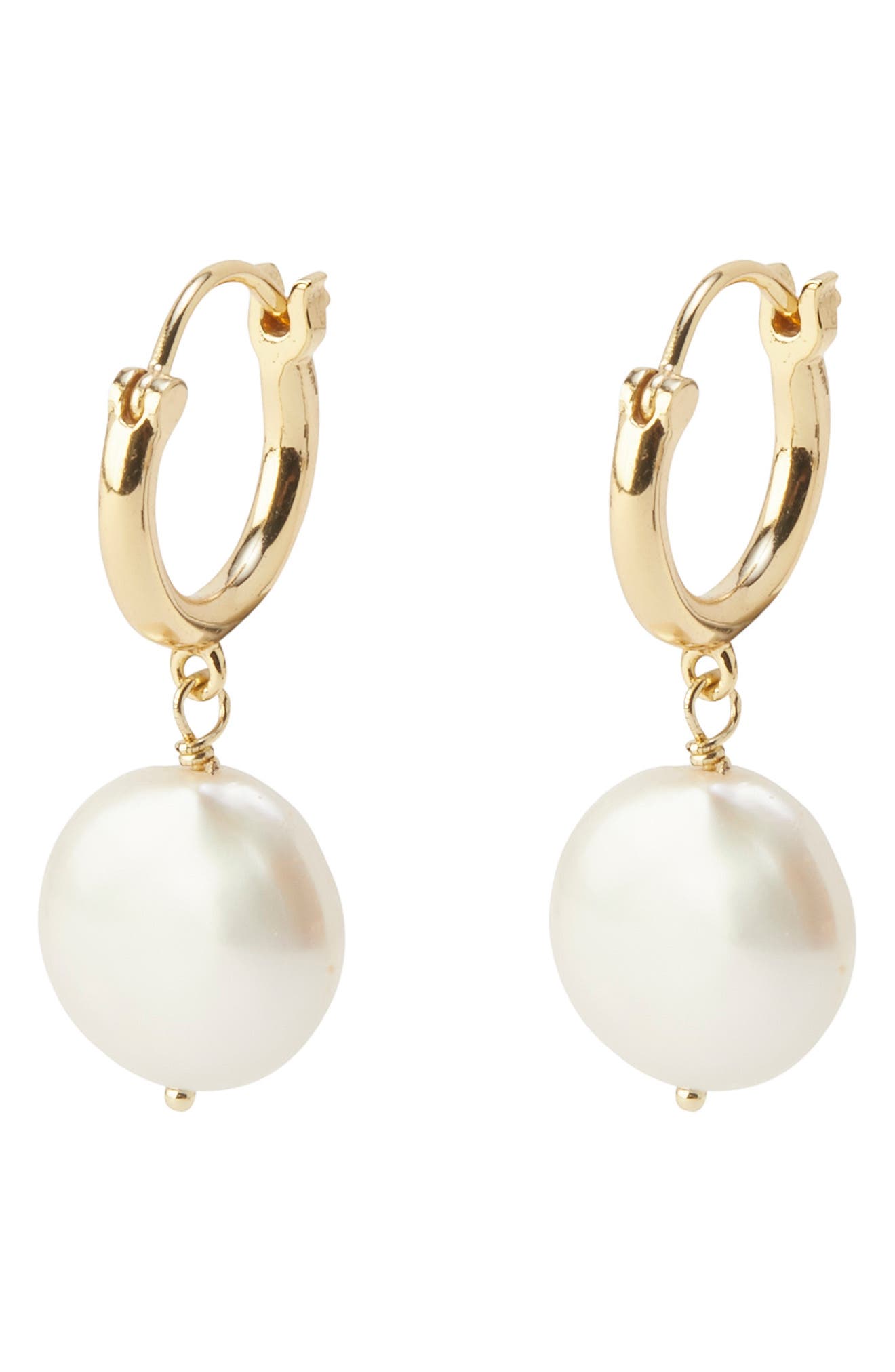 gorjana Reese Freshwater Pearl Huggie Hoop Earrings Nordstrom