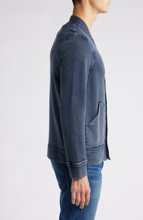 Shop Treasure & Bond French Terry Cardigan In Navy India Ink