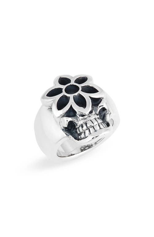 Men's Large Steal Your Rosette Ring in Silver