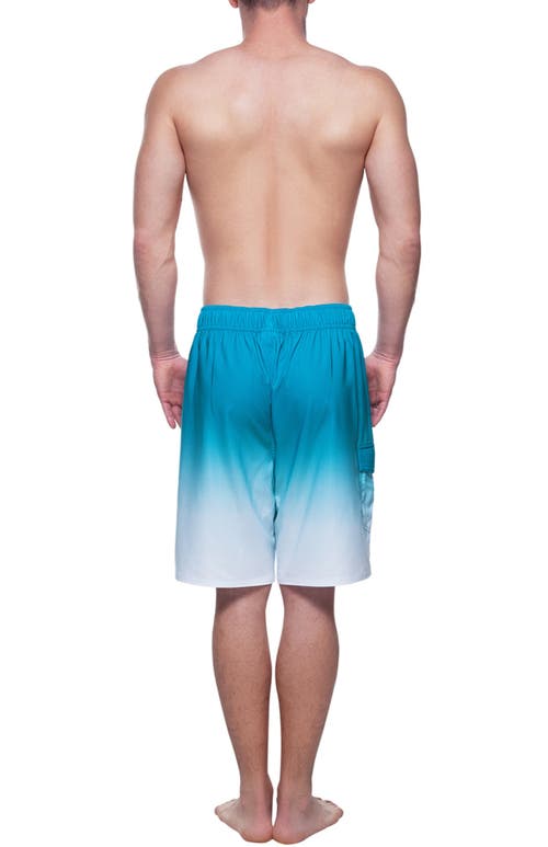 Rokka&rolla Quick-dry Swim Trunks With Elastic Waist In Sky