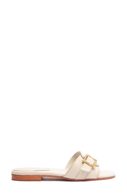 Schutz Wavy Slide Sandal In Pearl
