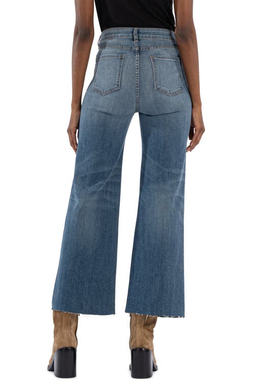 Shop Kut From The Kloth Meg Exposed Button High Waist Ankle Wide Leg Jeans In Prevent