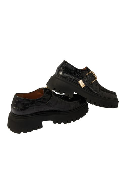 Shop Maje Chunky Leather Derbies In Black