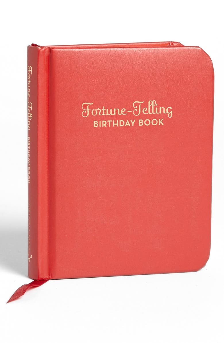 CHRONICLE BOOKS Fortune-Telling Birthday Book, Main, color, RED