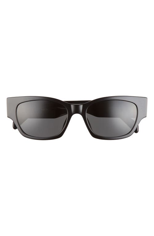 Shop Celine 54mm Cateye In Shiny Black/smoke