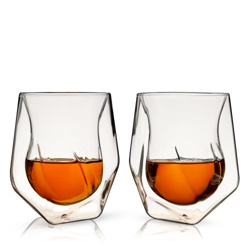 Viski Alchemi Double-walled Aerating Tumblers In Clear