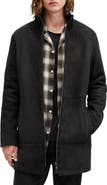 AllSaints Stride Funnel Neck Genuine Shearling Coat