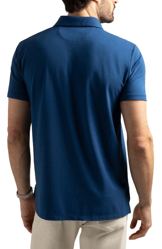 Shop Hypernatural Pinehurst Classic Fit Cotton Blend Golf Polo In Coastal Navy