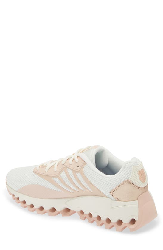 Shop K-swiss Tubes Sport Running Shoe In White/cream/rosegold