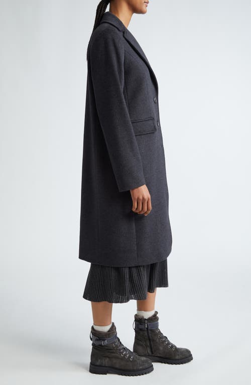 Shop Eleventy Virgin Wool Long Coat In Carbon