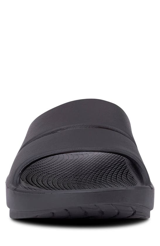 Shop Oofos Ooahh Slide Sandal In Black