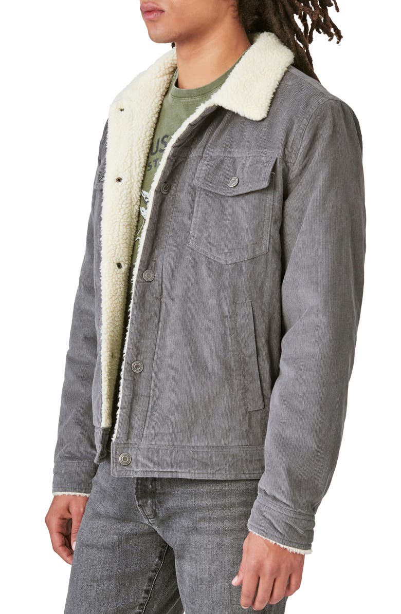 Lucky Brand Faux Shearling Lined Corduroy Trucker Jacket | Nordstrom