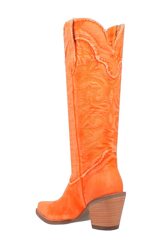 Shop Dingo Texas Tornado Knee High Western Boot In Orange