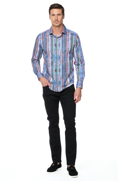 Shop Robert Graham Baja Stripe Classic Fit Stretch Button-up Shirt In Multi