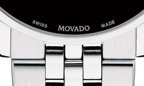 Movado Museum Classic Quartz Black Dial Mens Watch 0607533 In Silver/black/silver
