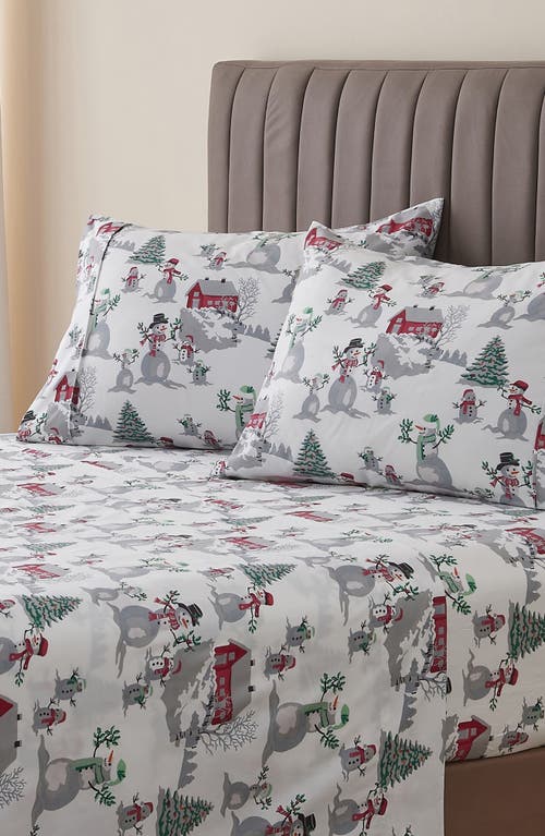 Woven & Weft Holiday Print 3-piece Sheet Set In Winter Wonderland