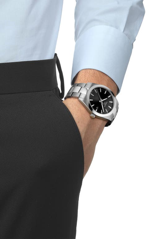 Tissot T-classic Gentleman Bracelet Watch, 40mm In Grey/black/silver