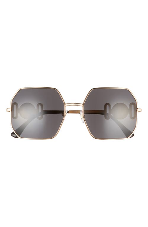 Versace 58mm Square Sunglasses in Gold/Dark Grey at Nordstrom