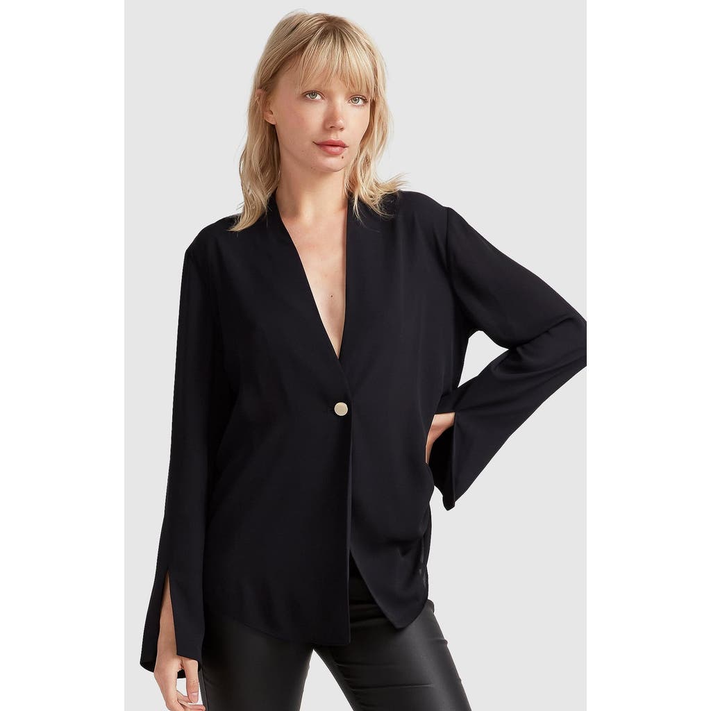 Belle & Bloom Sheer Genius Lightweight Blazer - Black