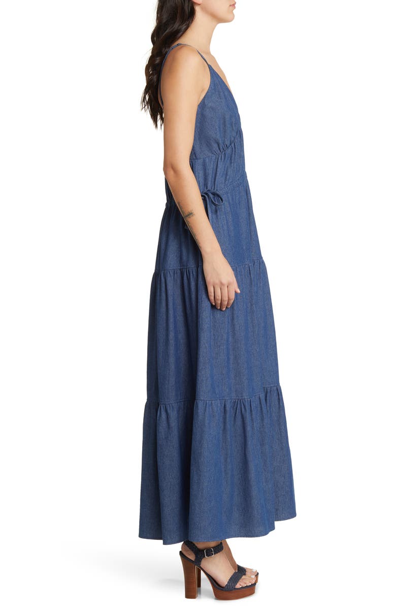 Du Paradis Tiered Denim Maxi Dress | Nordstrom