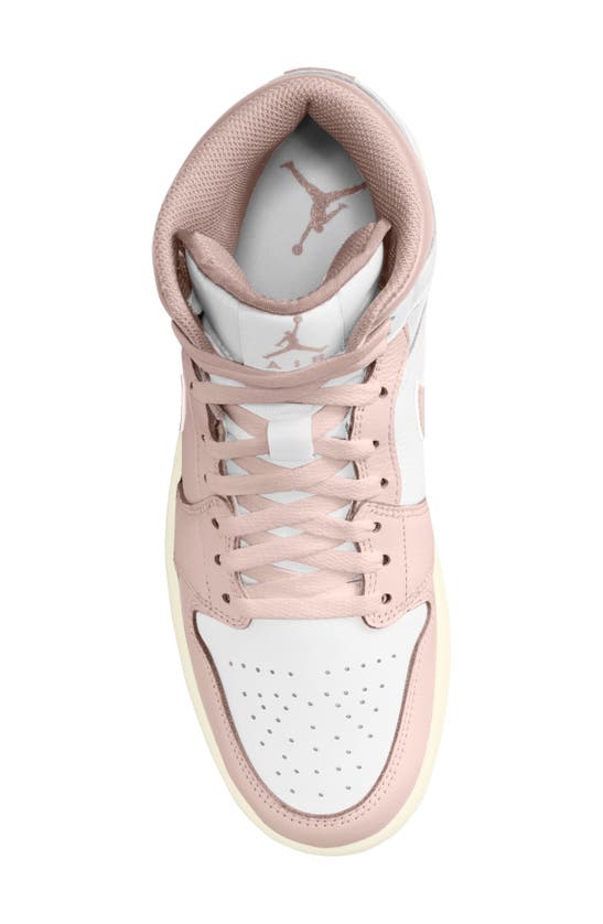 Shop Jordan Air  1 Mid Se Sneaker In White/ Legend Pink/ Sail