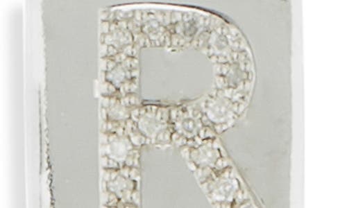 Meshmerise Diamond Padlock Initial Pendant Necklace In White-r