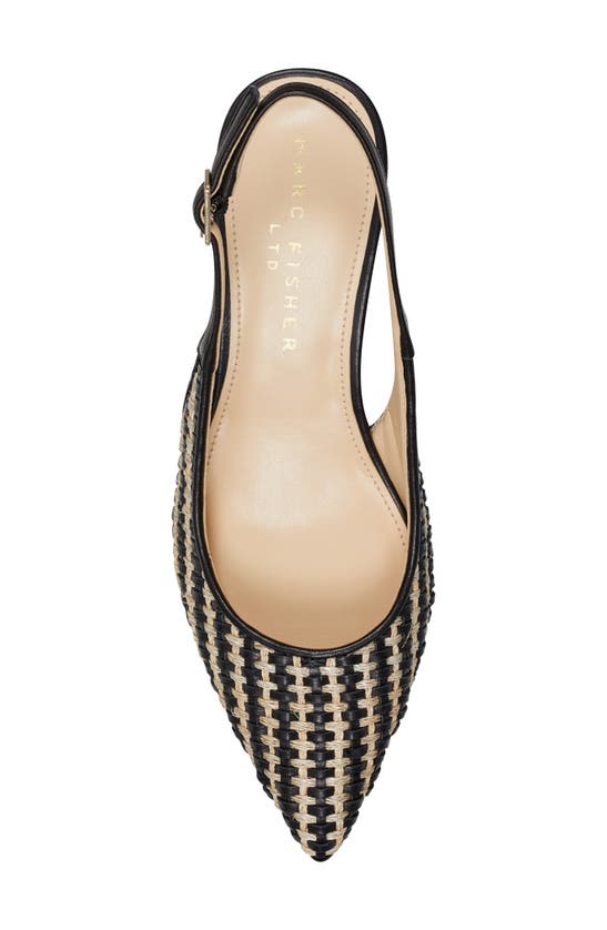 Marc Fisher Ltd Larysa Pointed Toe Kitten Heel Slingback Pump In Black