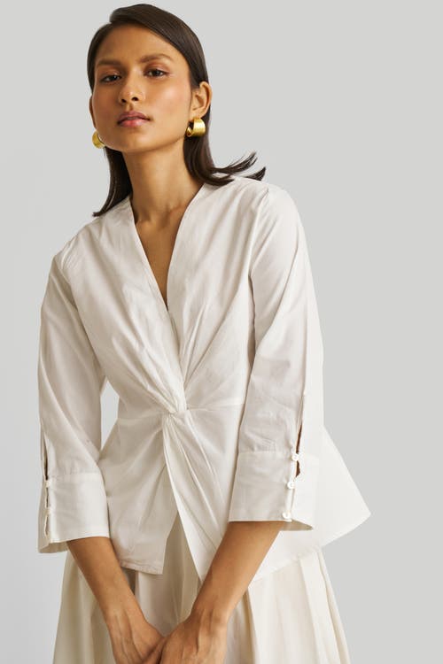 Reistor Front Twist Top In Coconut White