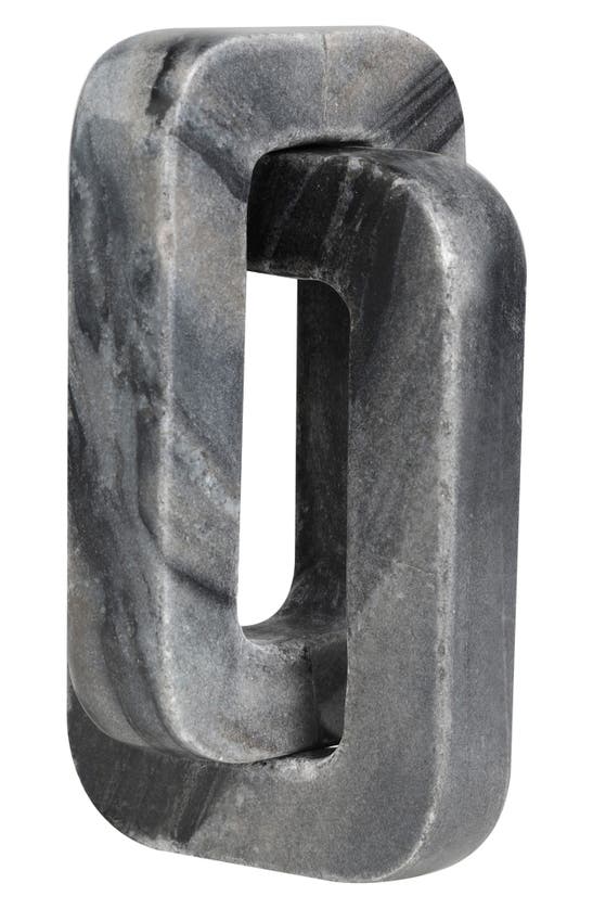 Vivian Lune Home Marble Chain Sculpture In Grey